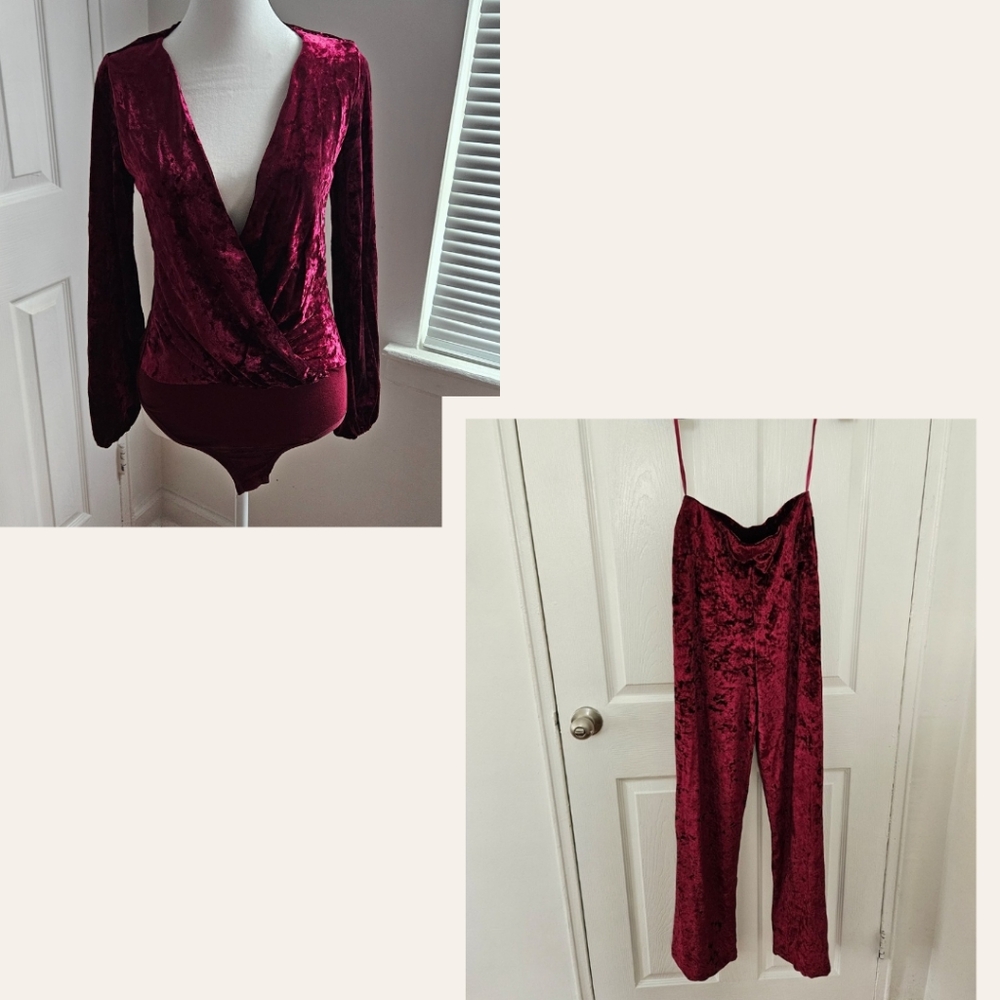 Red velvet pantset